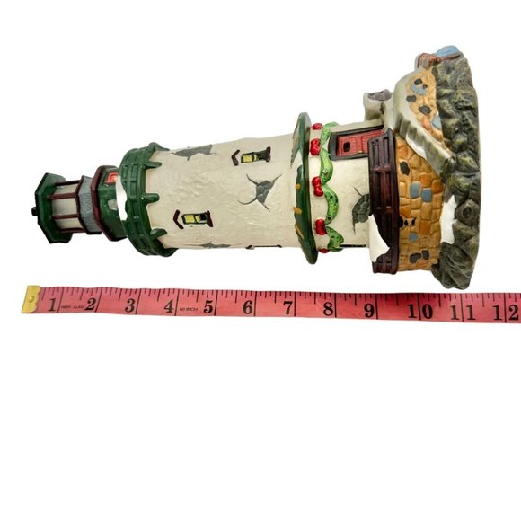 Santa's Workbench Collection Towne Series Lighthouse 11 x 5 Porcelain Keeper - Picture 13 of 14